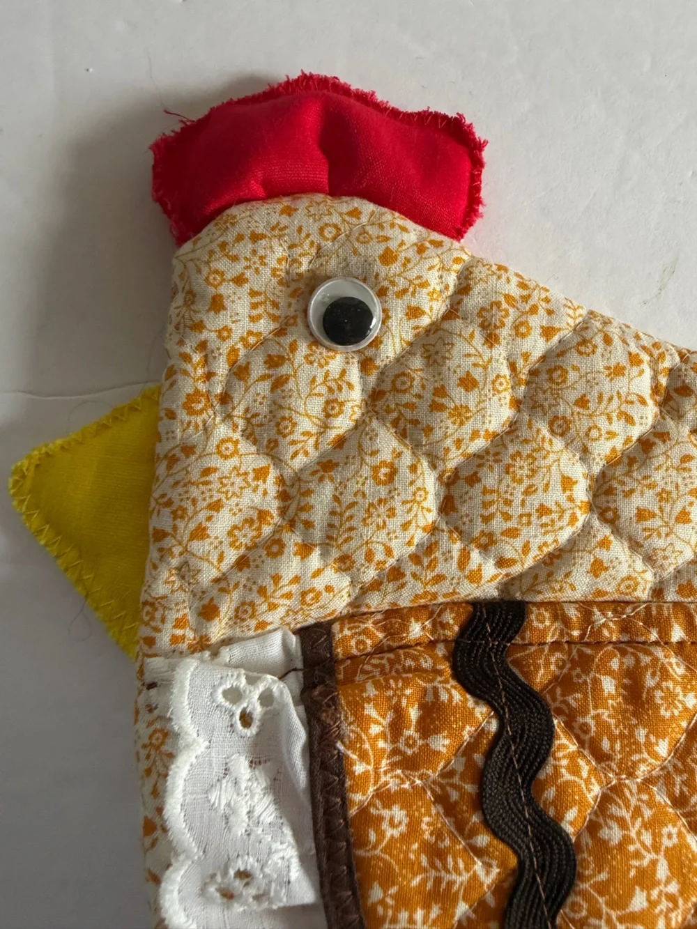 chicken tea kettle cover Vintage handmade homemade Country farm Farmers Cottage